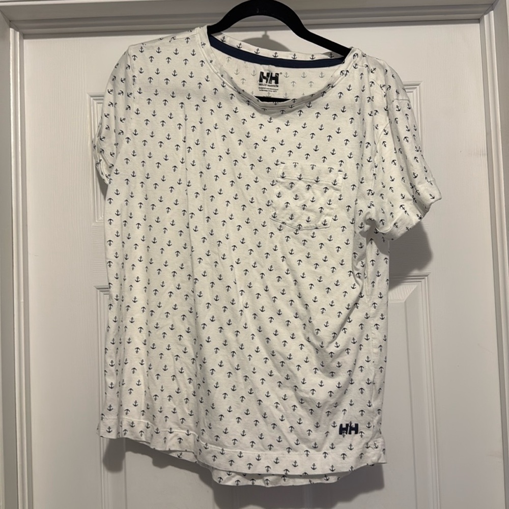 Helly Hansen nautical anchor t shirt size large